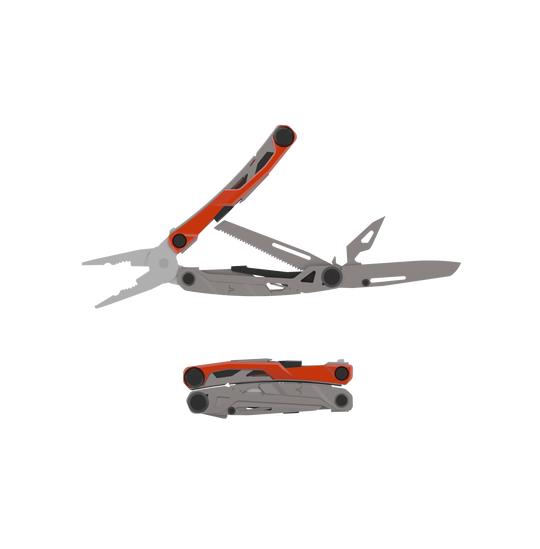 Titanium Pocket Multi Tool open and closed positions