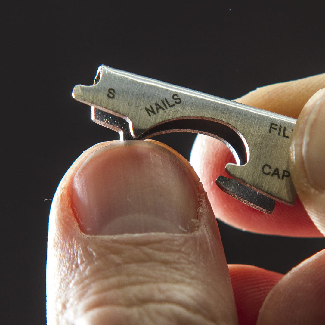 True Utility simply means ‘Really Useful’. Our collection of pocket tools are all about making sure you’re ready for whatever, while still being able to live light. The KeyTool from True Utility discreetly wraps around your door key, and includes a bottle opener, a nail file, thread cutter, large, medium and eyeglass screwdrivers.