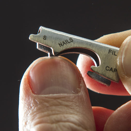 True Utility simply means ‘Really Useful’. Our collection of pocket tools are all about making sure you’re ready for whatever, while still being able to live light. The KeyTool from True Utility discreetly wraps around your door key, and includes a bottle opener, a nail file, thread cutter, large, medium and eyeglass screwdrivers.