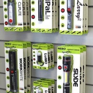 Nebo flashlight and True Utility Pocket lights