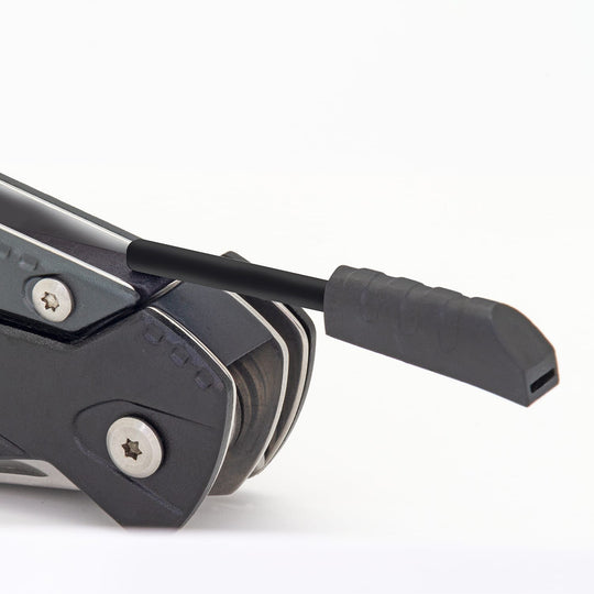 True Utility simply means ‘Really Useful’. Our collection of pocket tools are all about making sure you’re ready for whatever, while still being able to live light. THE FIRERANGER is a knife first, emergency survival multi tool. The full-size, one handed opening knife is easily accessible, and all of the other essential tools hidden neatly within it’s stylish and ergonomic, skeleton style frame. A pull-out Ferrocerium fire Striker Rod, combined with an emergency Whistle.