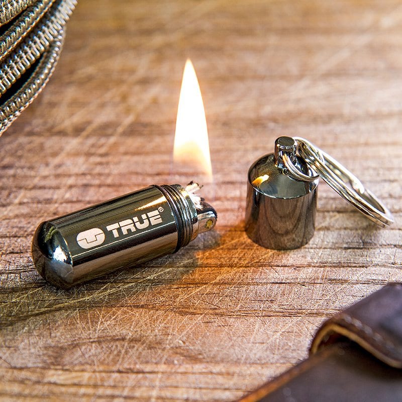 keyring lighter with waterproof lid removed