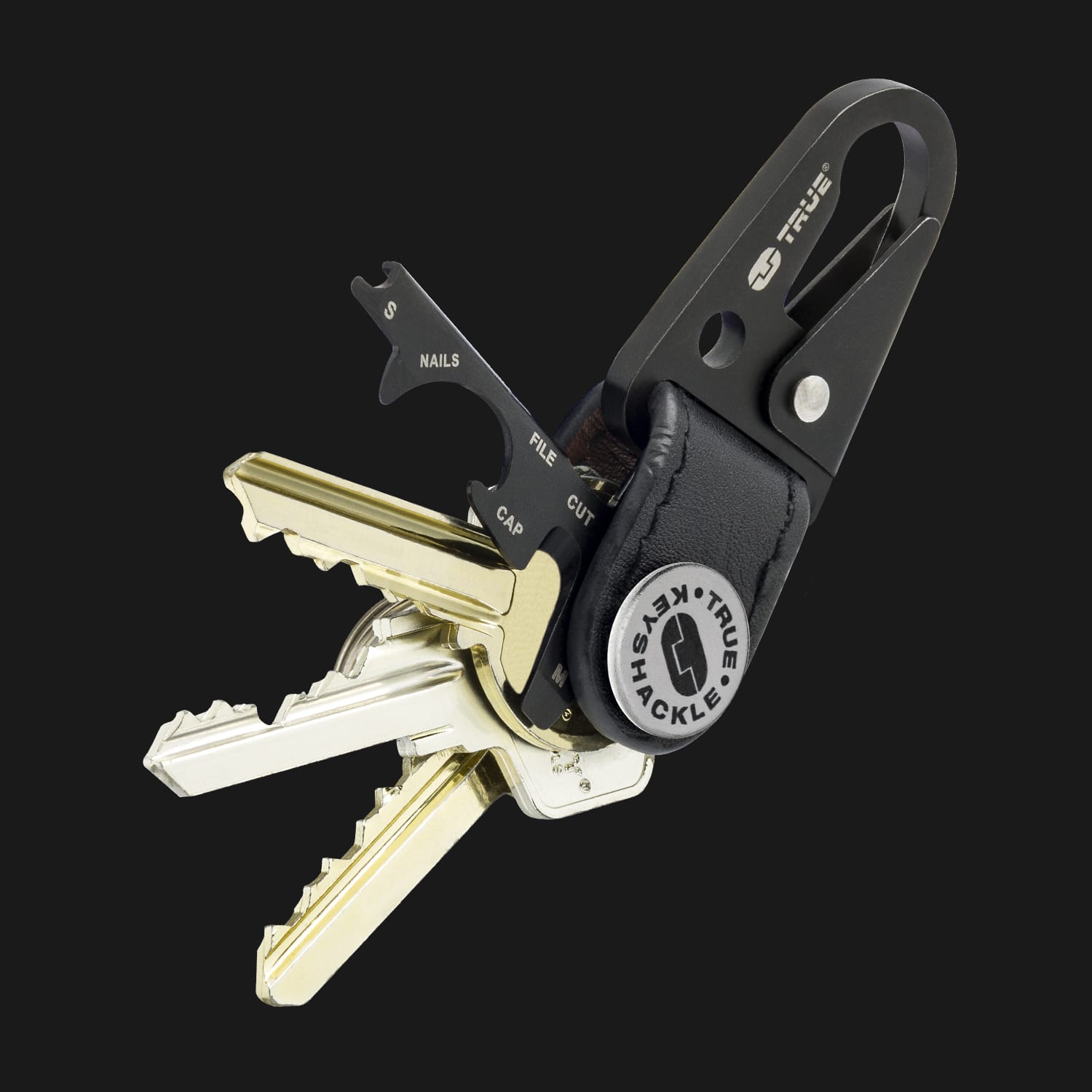 True Utility simply means ‘Really Useful’. Our collection of pocket tools are all about making sure you’re ready for whatever, while still being able to live light. The Keyshackle + Tool is an outright attack on bulky, unnecessary keyrings. With a premium black hand stitched calf leather strap with brown leather interior, providing comfort and style.