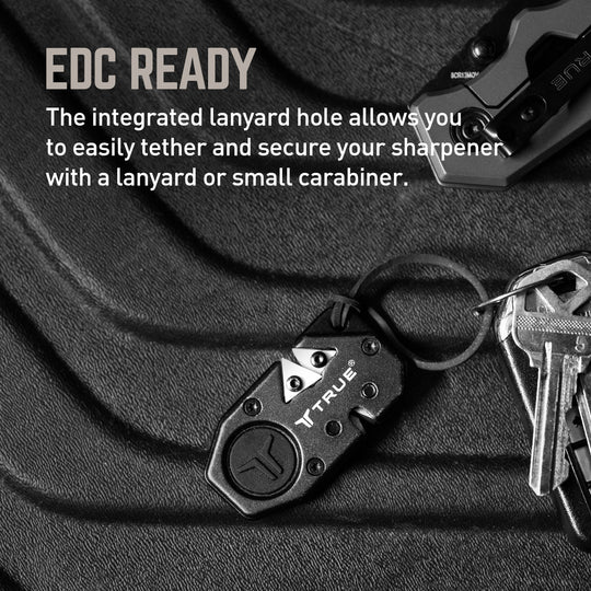 keychain knife sharpener with lanyard