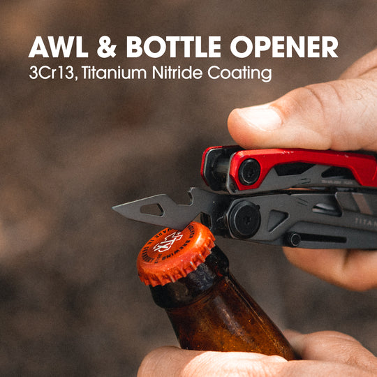 Titanium Pocket Multi Tool bottle opener