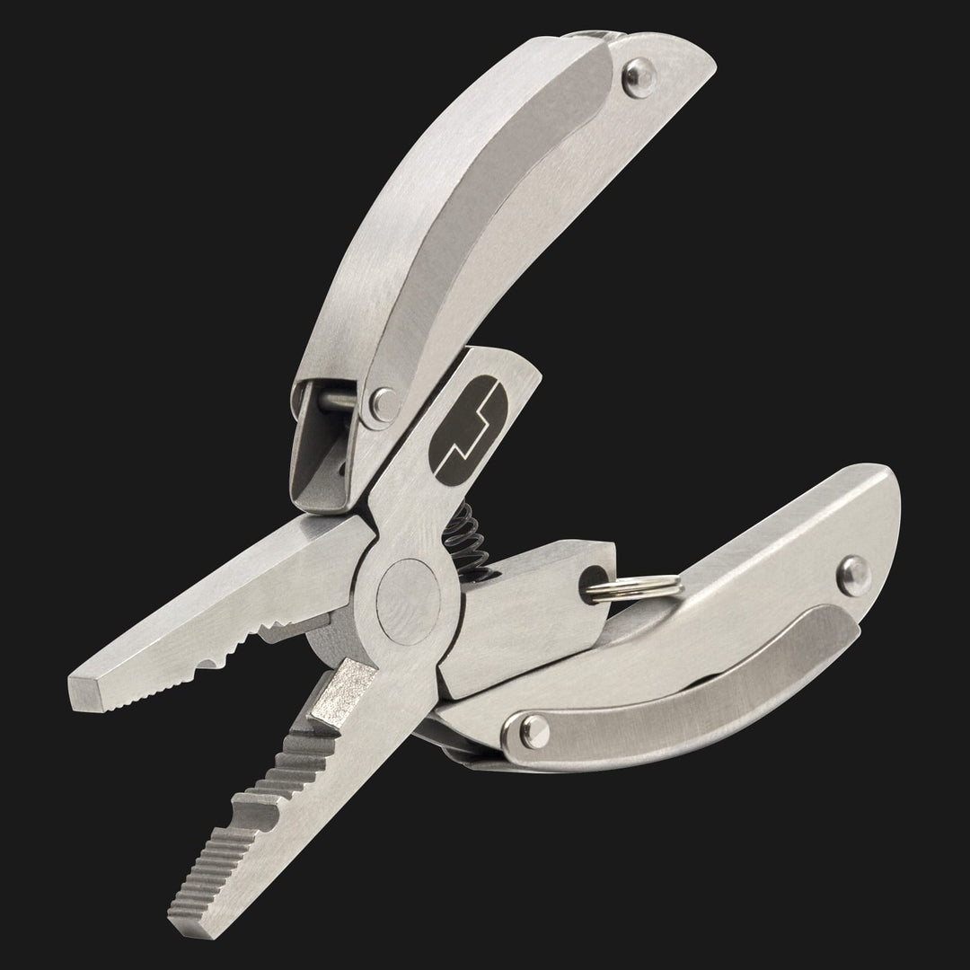 True Utility simply means ‘Really Useful’. Our collection of pocket tools are all about making sure you’re ready for whatever, while still being able to live light.  The functions of the Scarab multi tool includes: Pliers / Wire Cutters / Knife / Flat Screwdriver / Phillips Screwdriver / Nail File / Finger Nail Cleaner